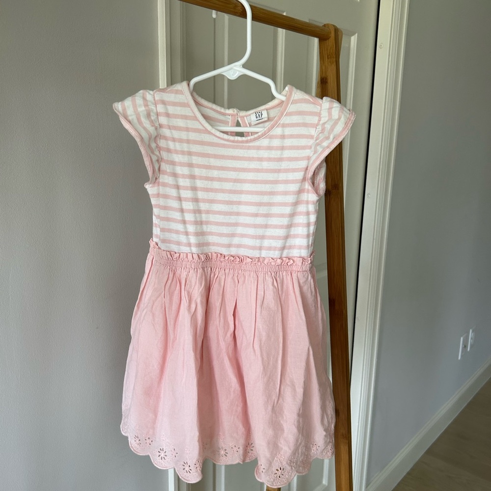 Pink Striped Kids Dress